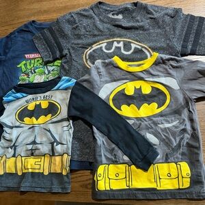 Kid’s Graphic Tee Bundle - Batman & Teenage Mutant Ninja Turtles 4T, 5T, Small